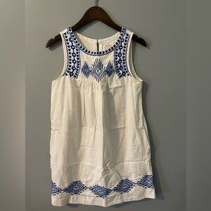 J Crew Embroidered Linen Dress